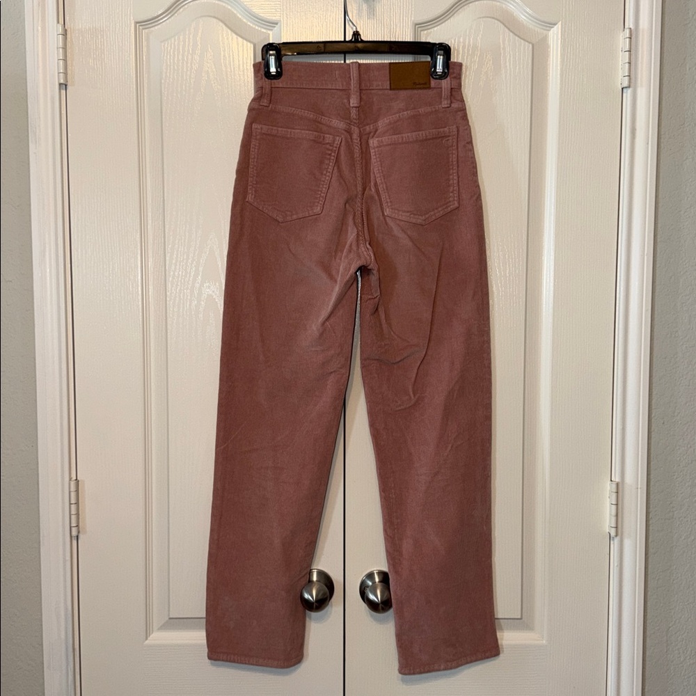 Madewell The Perfect Vintage Straight Jeans Corduroy Size 24 Sand Pink - Picture 3 of 14